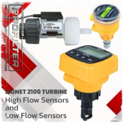 large GF Signet 2100 Turbine Flow Sensor
